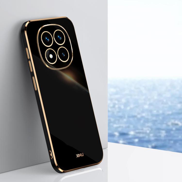 Coque XINLI Straight Edge 6D en TPU galvanisé pour Redmi Note 14 Pro 4G Global, Redmi Note 14 4G 163,25 mm, Redmi Note 14 5G Global, Redmi 14 4G