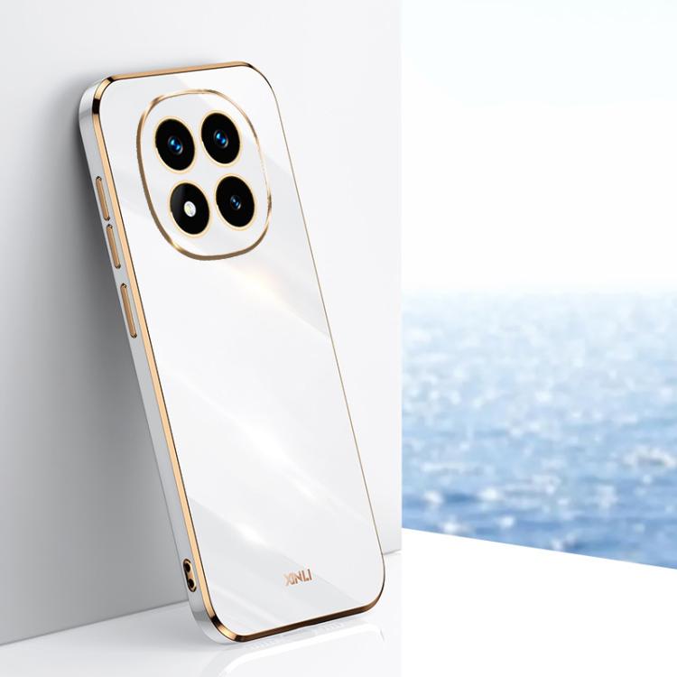 Coque XINLI Straight Edge 6D en TPU galvanisé pour Redmi Note 14 Pro 4G Global, Redmi Note 14 4G 163,25 mm, Redmi Note 14 5G Global, Redmi 14 4G