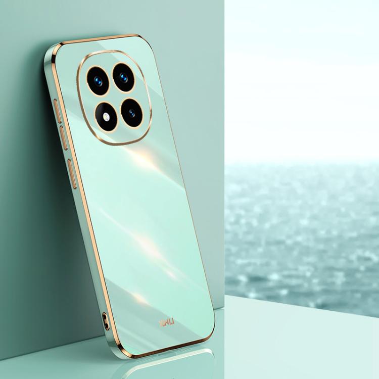 Coque XINLI Straight Edge 6D en TPU galvanisé pour Redmi Note 14 Pro 4G Global, Redmi Note 14 4G 163,25 mm, Redmi Note 14 5G Global, Redmi 14 4G
