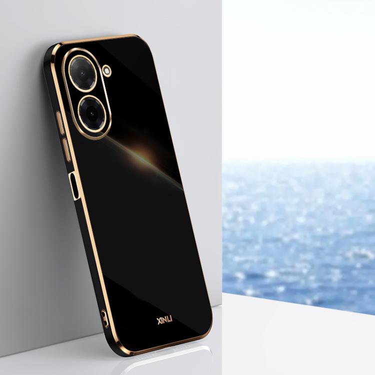 Coque XINLI Straight Edge 6D en TPU galvanisé pour Redmi Note 14 Pro 4G Global, Redmi Note 14 4G 163,25 mm, Redmi Note 14 5G Global, Redmi 14 4G
