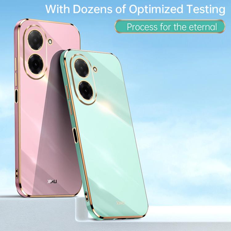 Coque XINLI Straight Edge 6D en TPU galvanisé pour Redmi Note 14 Pro 4G Global, Redmi Note 14 4G 163,25 mm, Redmi Note 14 5G Global, Redmi 14 4G