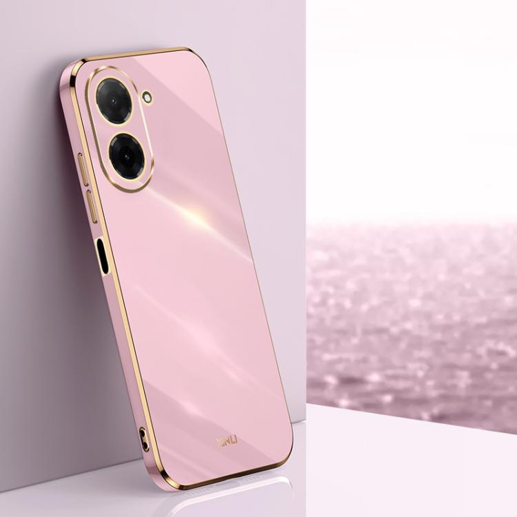 Coque XINLI Straight Edge 6D en TPU galvanisé pour Redmi Note 14 Pro 4G Global, Redmi Note 14 4G 163,25 mm, Redmi Note 14 5G Global, Redmi 14 4G