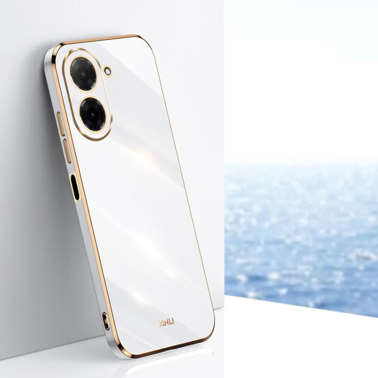 Coque XINLI Straight Edge 6D en TPU galvanisé pour Redmi Note 14 Pro 4G Global, Redmi Note 14 4G 163,25 mm, Redmi Note 14 5G Global, Redmi 14 4G