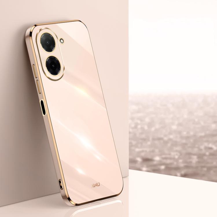 Coque XINLI Straight Edge 6D en TPU galvanisé pour Redmi Note 14 Pro 4G Global, Redmi Note 14 4G 163,25 mm, Redmi Note 14 5G Global, Redmi 14 4G