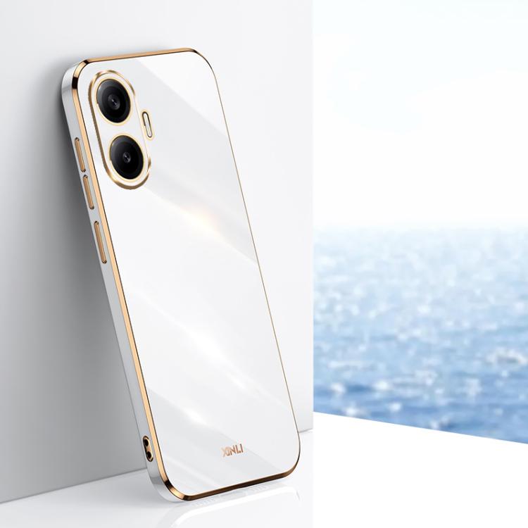 Coque XINLI Straight Edge 6D en TPU galvanisé pour Redmi Note 14 Pro 4G Global, Redmi Note 14 4G 163,25 mm, Redmi Note 14 5G Global, Redmi 14 4G