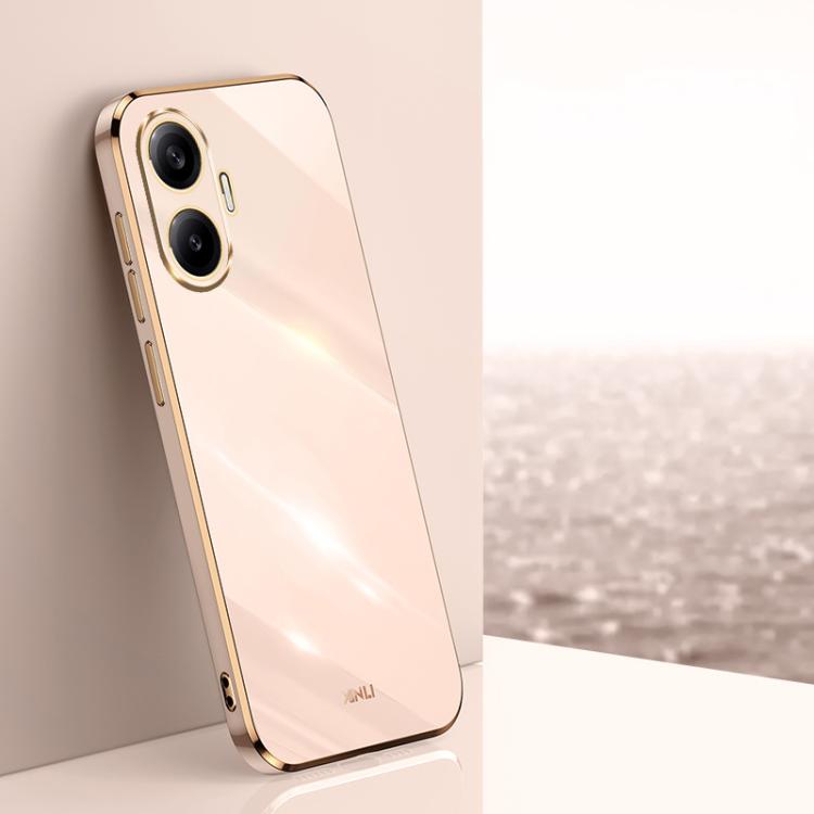 Coque XINLI Straight Edge 6D en TPU galvanisé pour Redmi Note 14 Pro 4G Global, Redmi Note 14 4G 163,25 mm, Redmi Note 14 5G Global, Redmi 14 4G