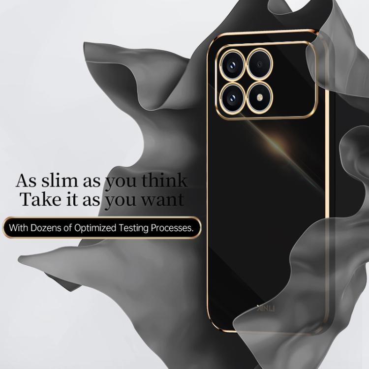 XINLI Straight Edge 6D Electroplate TPU Phone Case, For Redmi K90 / Poco F8 Pro, For Redmi 15 5G Global / 4G SEA 169.5, For Redmi 15 5G / 4G EU 171mm
