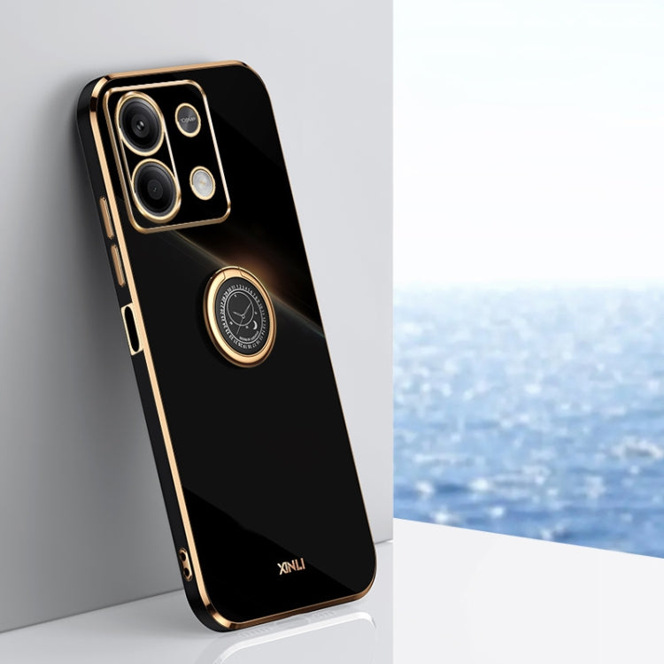 Coque XINLI Straight Edge 6D en TPU galvanisé avec anneau de support, pour Xiaomi Redmi 13C 4G, Xiaomi Redmi Note 13 Pro+, Xiaomi Redmi Note 13 Pro, Xiaomi Redmi K60 Ultra / Mi 13T