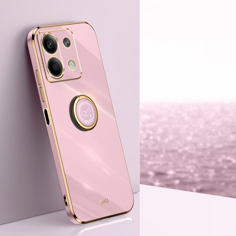 Coque XINLI Straight Edge 6D en TPU galvanisé avec anneau de support, pour Xiaomi Redmi 13C 4G, Xiaomi Redmi Note 13 Pro+, Xiaomi Redmi Note 13 Pro, Xiaomi Redmi K60 Ultra / Mi 13T