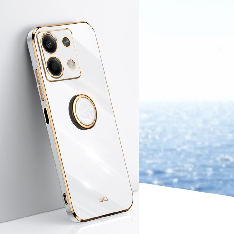 Coque XINLI Straight Edge 6D en TPU galvanisé avec anneau de support, pour Xiaomi Redmi 13C 4G, Xiaomi Redmi Note 13 Pro+, Xiaomi Redmi Note 13 Pro, Xiaomi Redmi K60 Ultra / Mi 13T