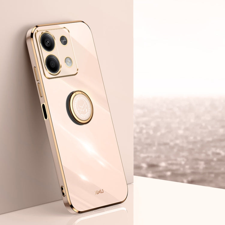 Coque XINLI Straight Edge 6D en TPU galvanisé avec anneau de support, pour Xiaomi Redmi 13C 4G, Xiaomi Redmi Note 13 Pro+, Xiaomi Redmi Note 13 Pro, Xiaomi Redmi K60 Ultra / Mi 13T