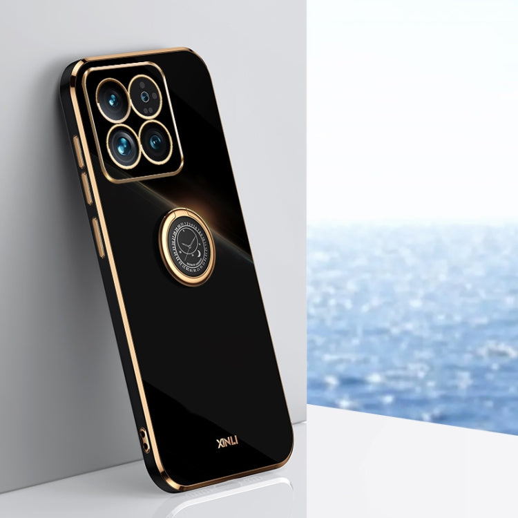 Coque XINLI Straight Edge 6D en TPU galvanisé avec anneau de support, pour Xiaomi Redmi 13C 4G, Xiaomi Redmi Note 13 Pro+, Xiaomi Redmi Note 13 Pro, Xiaomi Redmi K60 Ultra / Mi 13T