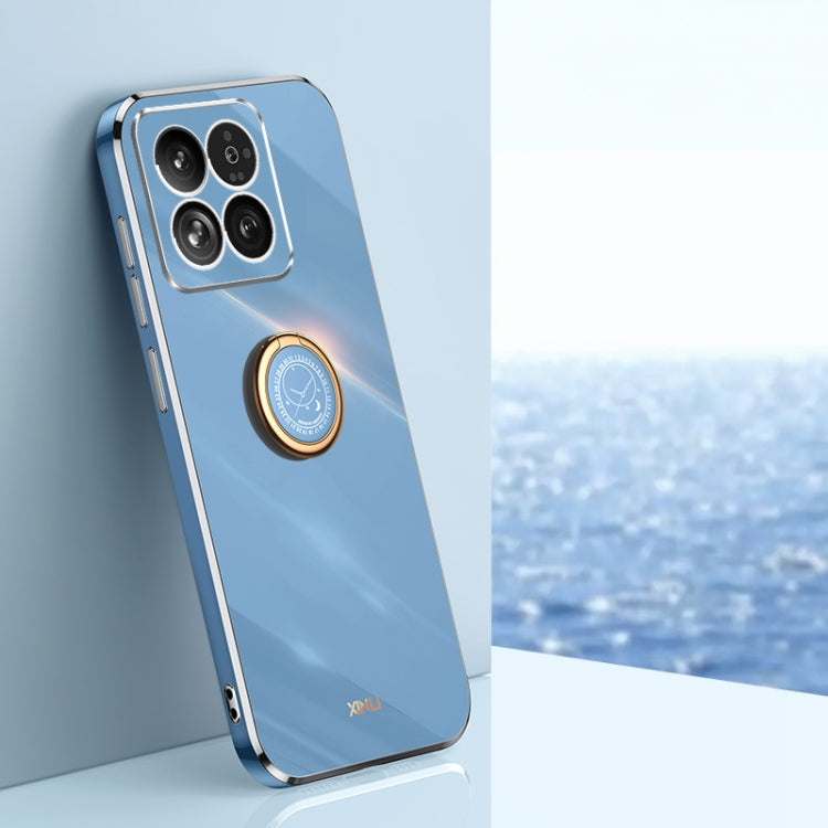 Coque XINLI Straight Edge 6D en TPU galvanisé avec anneau de support, pour Xiaomi Redmi 13C 4G, Xiaomi Redmi Note 13 Pro+, Xiaomi Redmi Note 13 Pro, Xiaomi Redmi K60 Ultra / Mi 13T