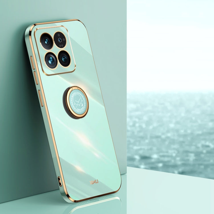 Coque XINLI Straight Edge 6D en TPU galvanisé avec anneau de support, pour Xiaomi Redmi 13C 4G, Xiaomi Redmi Note 13 Pro+, Xiaomi Redmi Note 13 Pro, Xiaomi Redmi K60 Ultra / Mi 13T