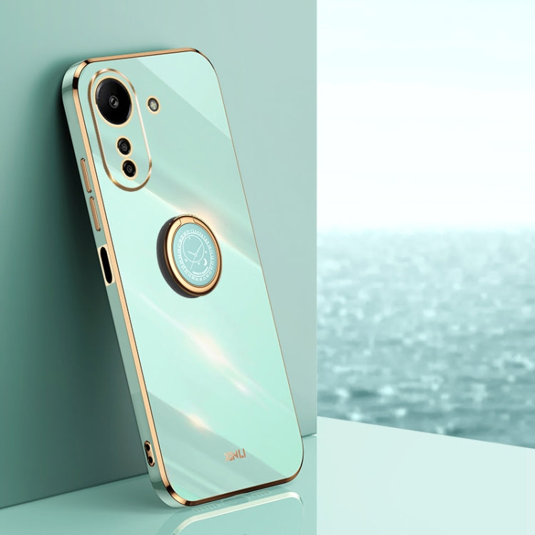 Coque XINLI Straight Edge 6D en TPU galvanisé avec anneau de support, pour Xiaomi Redmi 13C 4G, Xiaomi Redmi Note 13 Pro+, Xiaomi Redmi Note 13 Pro, Xiaomi Redmi K60 Ultra / Mi 13T