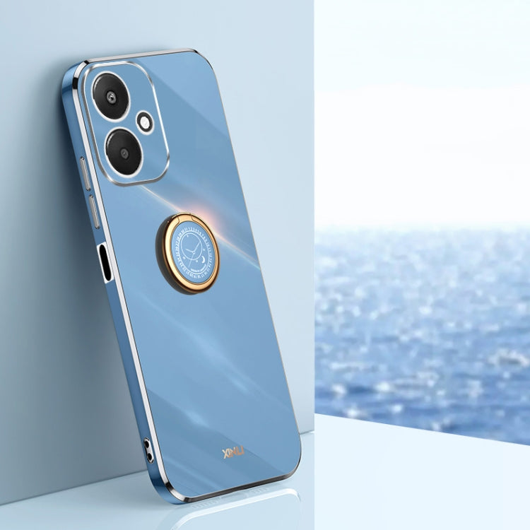 Coque XINLI Straight Edge 6D en TPU galvanisé avec anneau de support, pour Xiaomi Redmi K70E, Xiaomi 14 Pro, Xiaomi 14 et Xiaomi Redmi Note 13 5G
