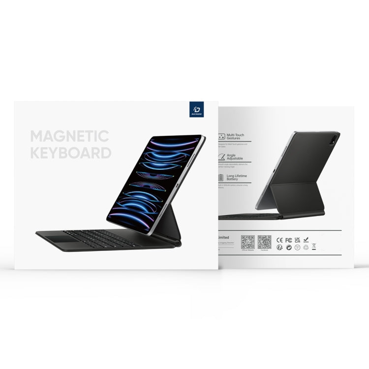 Étui en cuir avec clavier magnétique flottant DUX DUCIS MK Series pour iPad Pro 11 (2022) / Air 11 (2024), iPad Pro 12.9 (2022), iPad Pro 12.9 (2021) et iPad Pro 12.9 (2020).