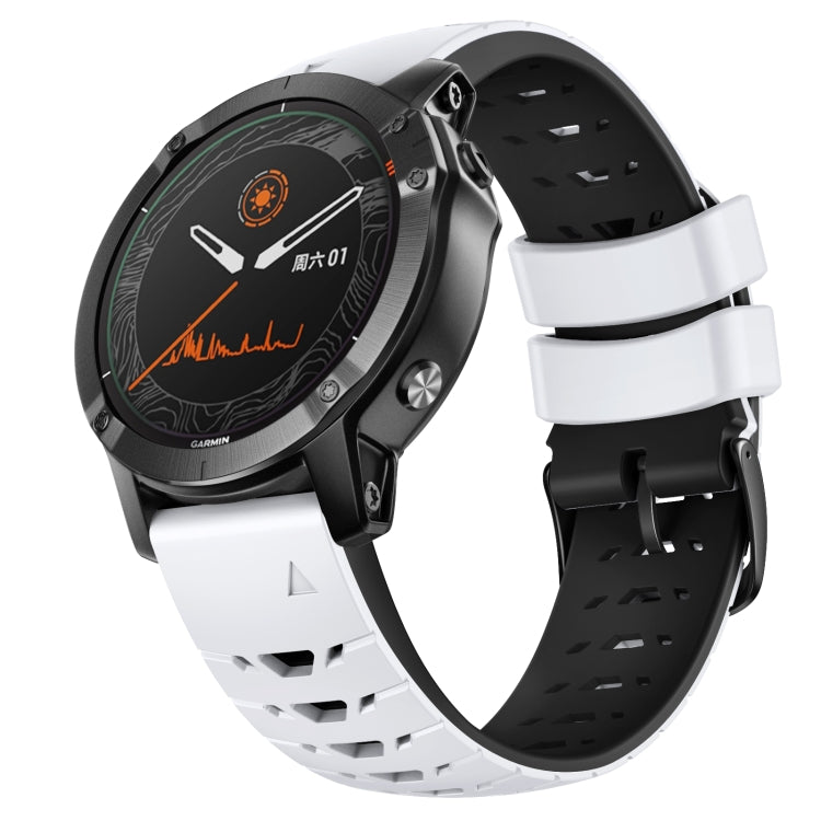 22mm Trapezoidal Quick Release Silicone Watch Band, For Garmin Fenix 7