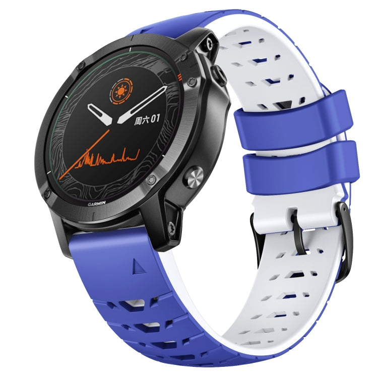 22mm Trapezoidal Quick Release Silicone Watch Band, For Garmin Fenix 7