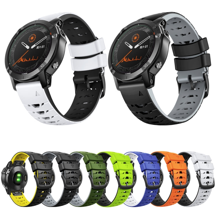 22mm Trapezoidal Quick Release Silicone Watch Band, For Garmin Fenix 7