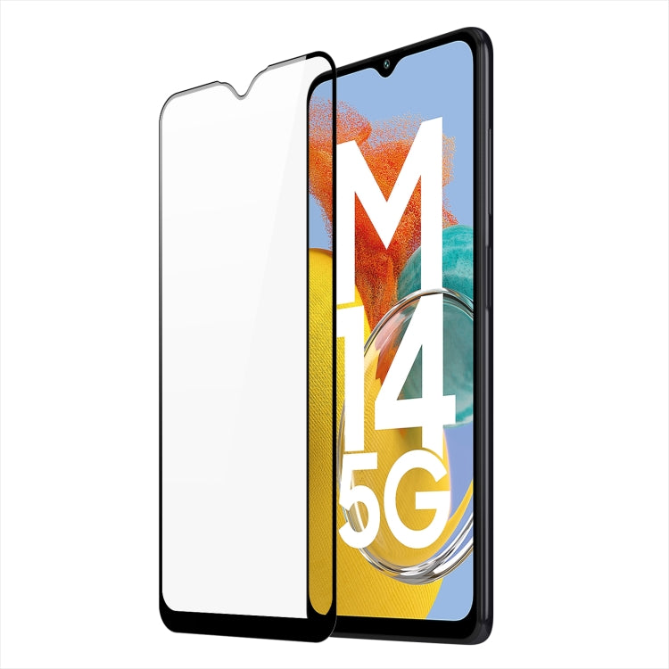 10pcs DUX DUCIS 0.33mm 9H Medium Alumina Tempered Glass Film, For Samsung Galaxy M14 5G