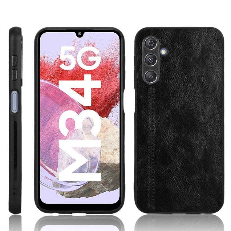 Cow Pattern Sewing Back Cover Phone Case, For Samsung Galaxy A05s 4G, For Samsung Galaxy S24 Ultra 5G, For Samsung Galaxy A05 4G, For Samsung Galaxy A15 4G, For Samsung Galaxy M34 5G, For Samsung Galaxy S24+ 5G