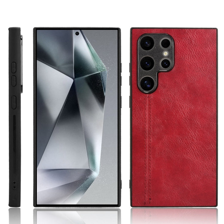 Cow Pattern Sewing Back Cover Phone Case, For Samsung Galaxy A05s 4G, For Samsung Galaxy S24 Ultra 5G, For Samsung Galaxy A05 4G, For Samsung Galaxy A15 4G, For Samsung Galaxy S24+ 5G, For Samsung Galaxy M34 5G