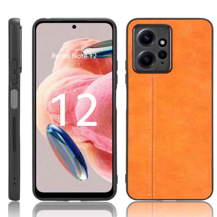 Sewing Cow Pattern Skin PC + PU + TPU Phone Case, For Xiaomi Redmi Note 12 4G Global