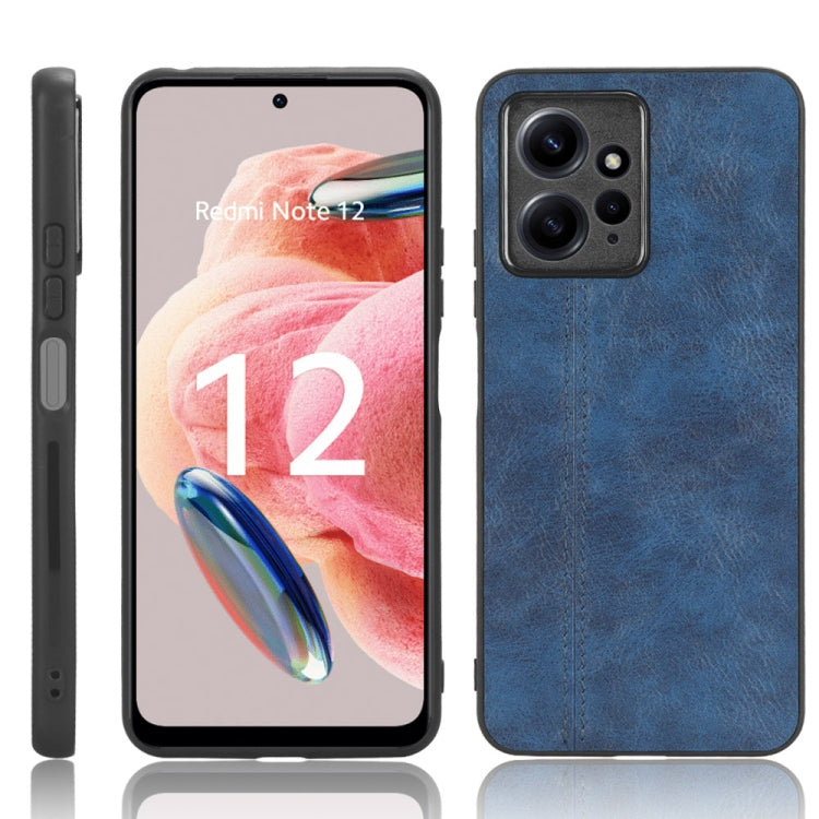 Sewing Cow Pattern Skin PC + PU + TPU Phone Case, For Xiaomi Redmi Note 12 4G Global