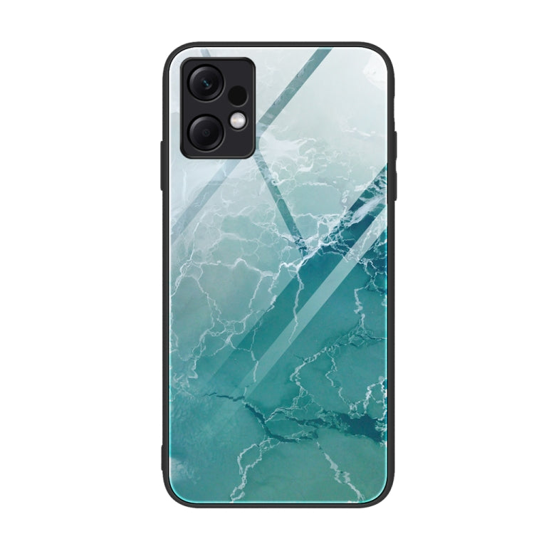 Marble Pattern Glass Protective Phone Case, For Xiaomi Redmi Note 12 4G Global, For Xiaomi Redmi Note 12 Turbo