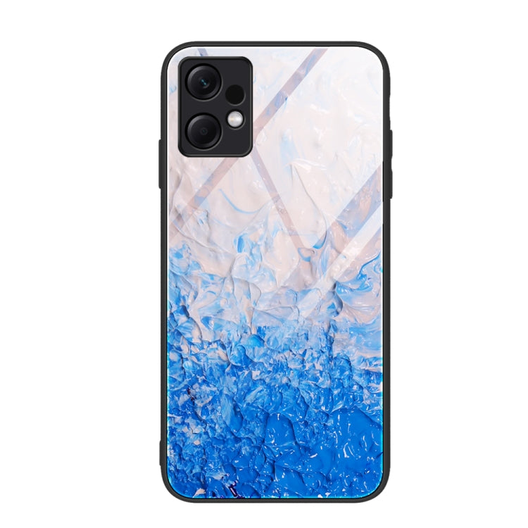 Marble Pattern Glass Protective Phone Case, For Xiaomi Redmi Note 12 4G Global, For Xiaomi Redmi Note 12 Turbo