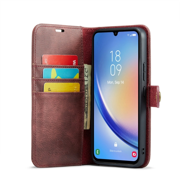 Étui en cuir magnétique amovible DG.MING Crazy Horse Texture pour Samsung Galaxy A34 5G et Samsung Galaxy A54 5G