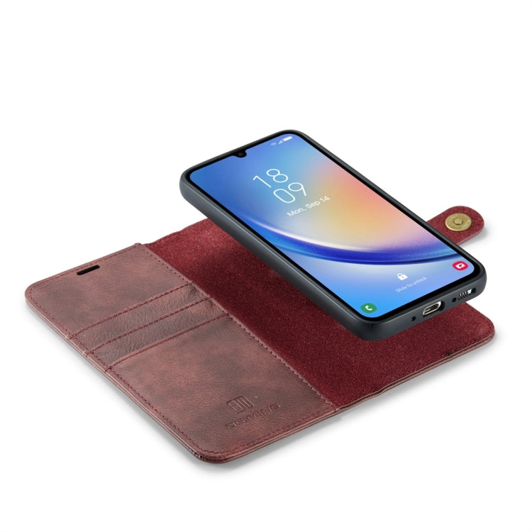 Étui en cuir magnétique amovible DG.MING Crazy Horse Texture pour Samsung Galaxy A34 5G et Samsung Galaxy A54 5G