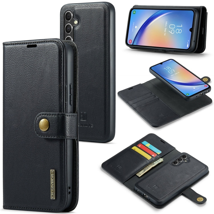 Étui en cuir magnétique amovible DG.MING Crazy Horse Texture pour Samsung Galaxy A34 5G et Samsung Galaxy A54 5G