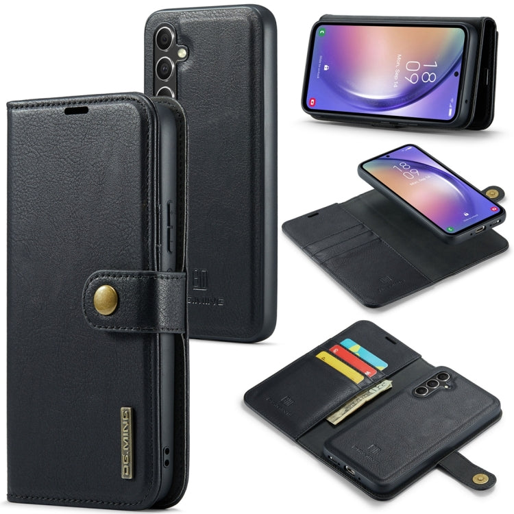 Étui en cuir magnétique amovible DG.MING Crazy Horse Texture pour Samsung Galaxy A34 5G et Samsung Galaxy A54 5G