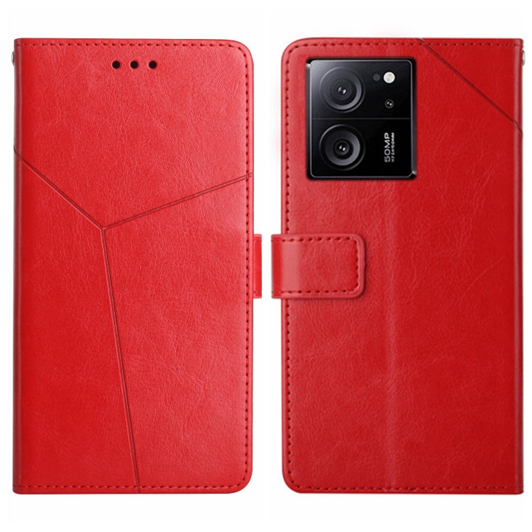 Y-shaped Pattern Flip Leather Phone Case