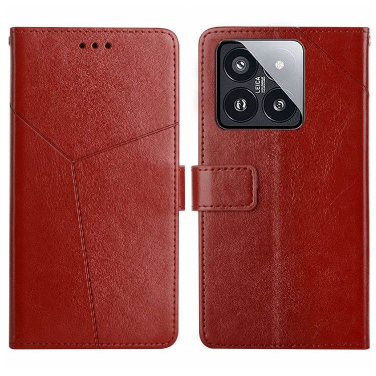 Y-shaped Pattern Flip Leather Phone Case