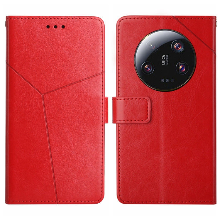Y-shaped Pattern Flip Leather Phone Case