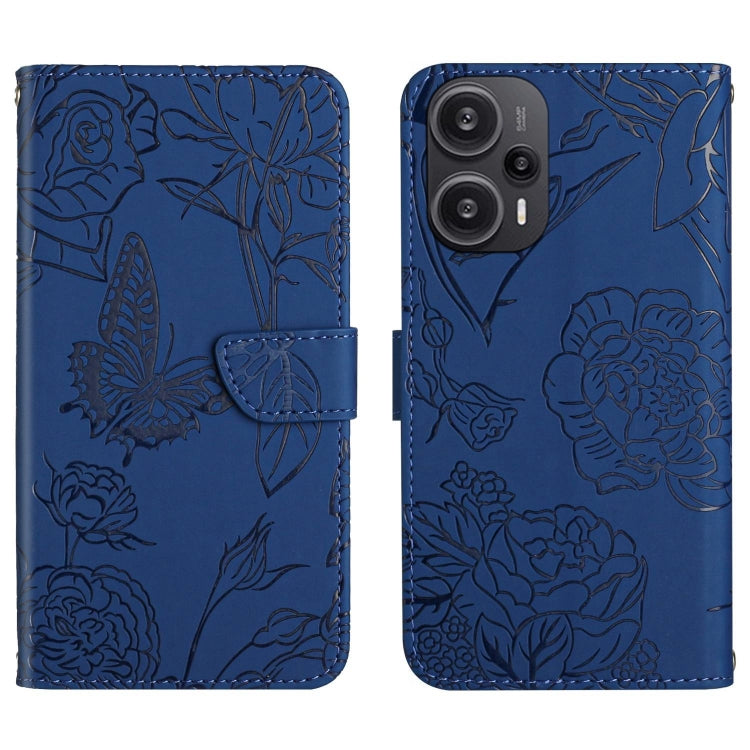 Skin Feel Butterfly Embossed Flip Leather Phone Case