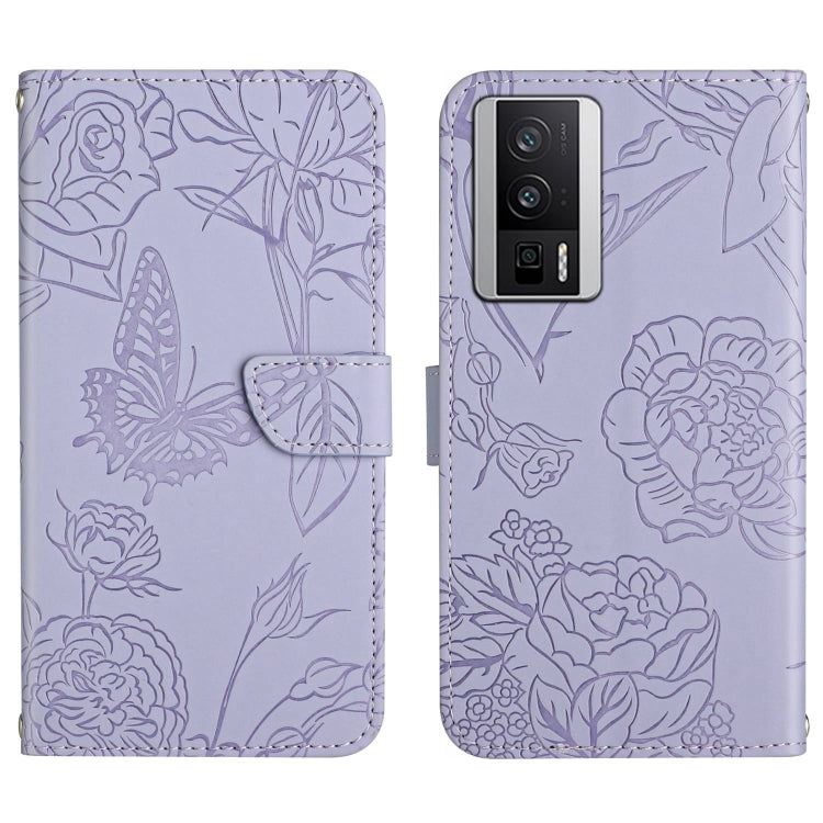 Skin Feel Butterfly Embossed Flip Leather Phone Case