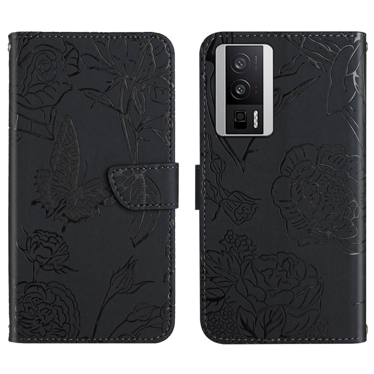 Skin Feel Butterfly Embossed Flip Leather Phone Case