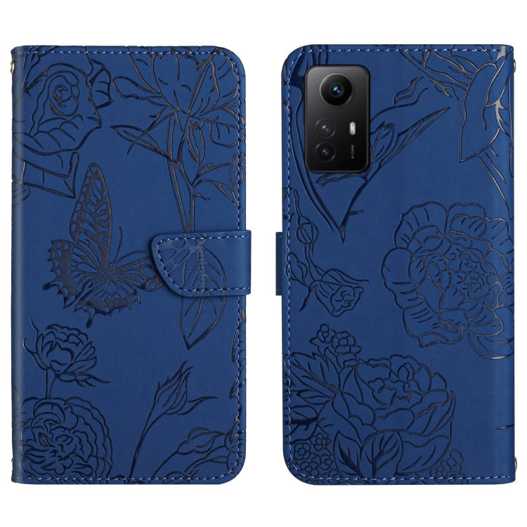 Skin Feel Butterfly Embossed Flip Leather Phone Case