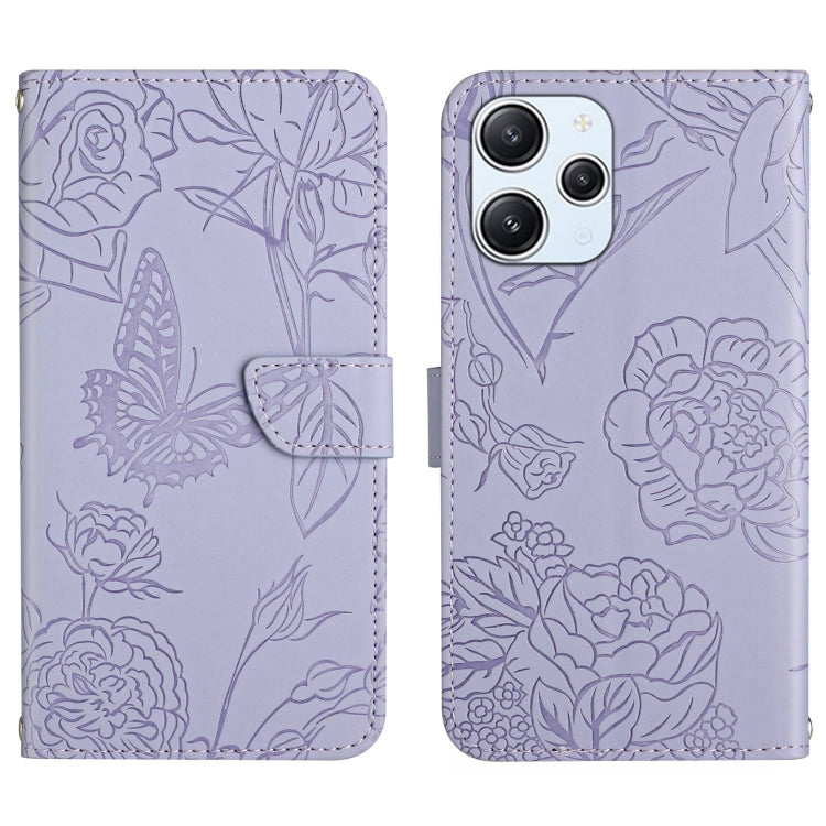 Skin Feel Butterfly Embossed Flip Leather Phone Case