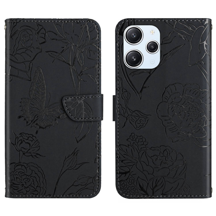Skin Feel Butterfly Embossed Flip Leather Phone Case