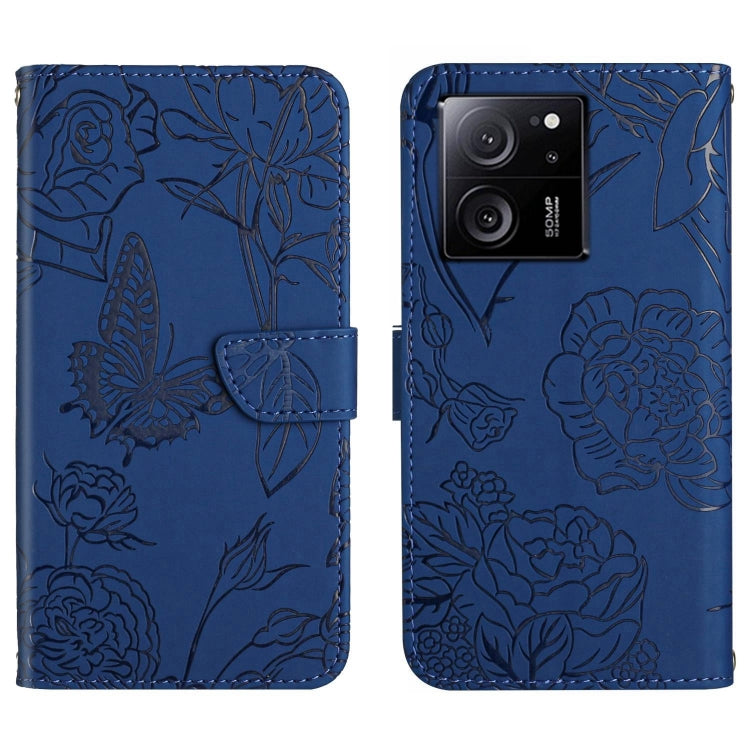 Skin Feel Butterfly Embossed Flip Leather Phone Case
