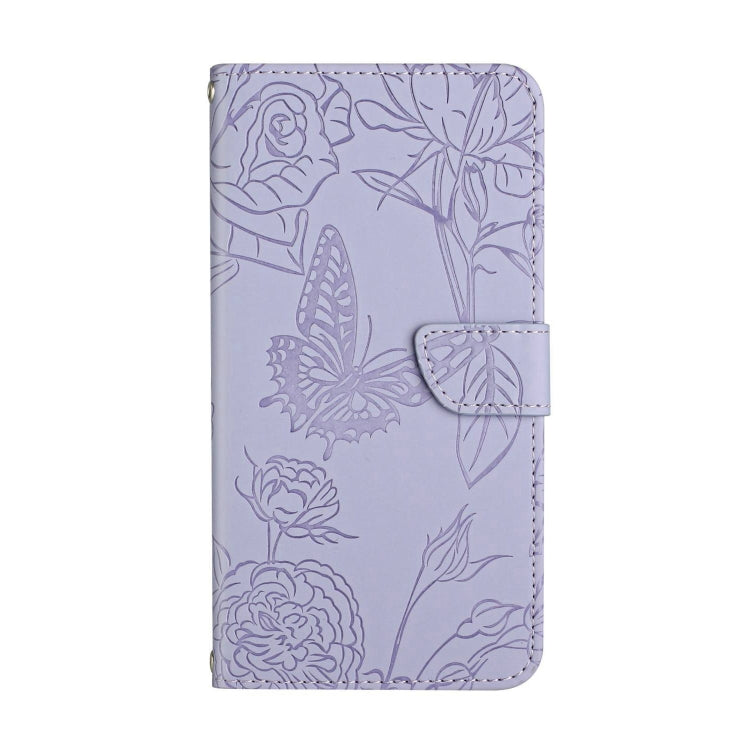 Skin Feel Butterfly Embossed Flip Leather Phone Case