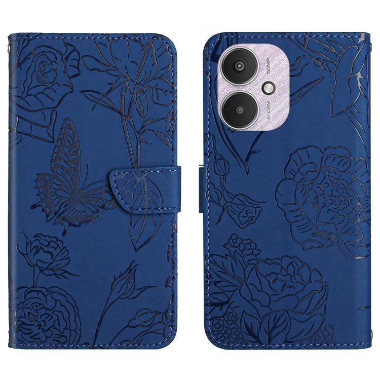 Skin Feel Butterfly Embossed Flip Leather Phone Case