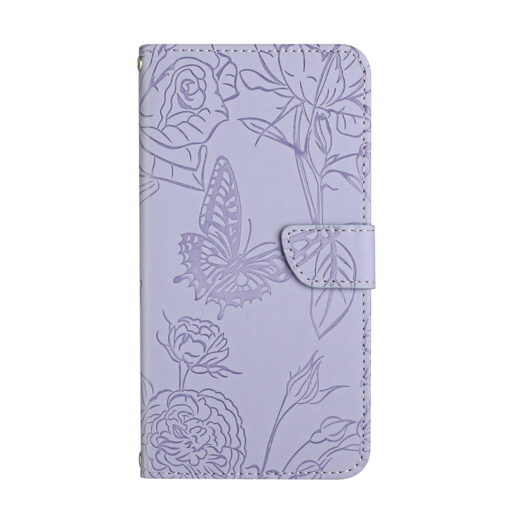 Skin Feel Butterfly Embossed Flip Leather Phone Case