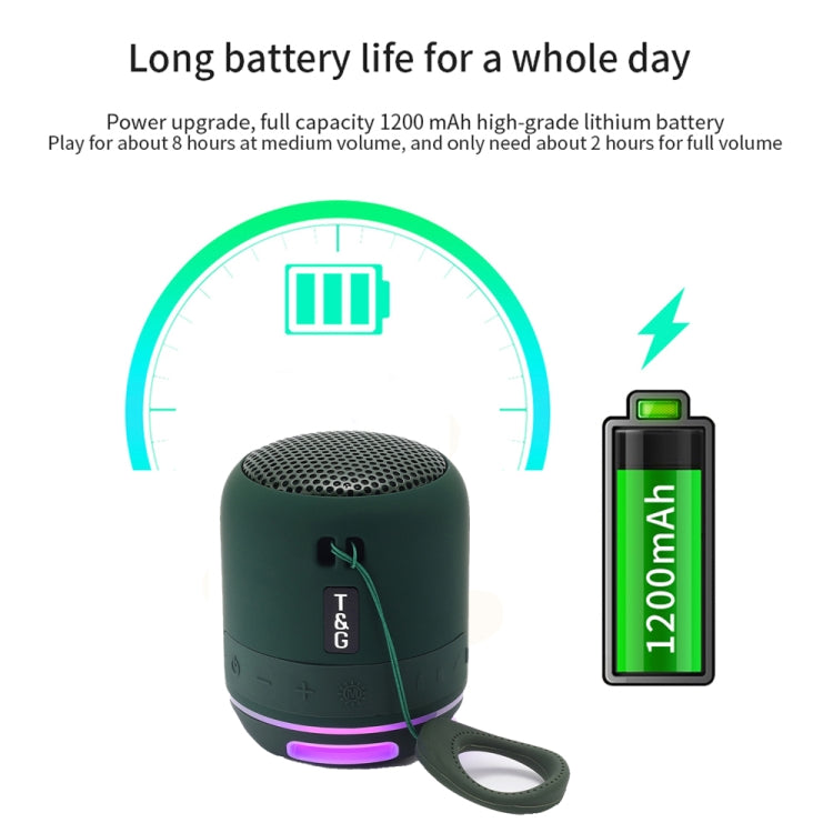 T&G TG294 TWS LED Mini Portable Wireless Stereo Sound Outdoor Speaker, TG294