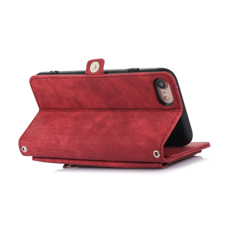 Zipper Card Slot Buckle Wallet Leather Phone Case, For iPhone 8 / 7 / SE 2020 2022, For iPhone XR, For iPhone 11, For iPhone 13 Pro